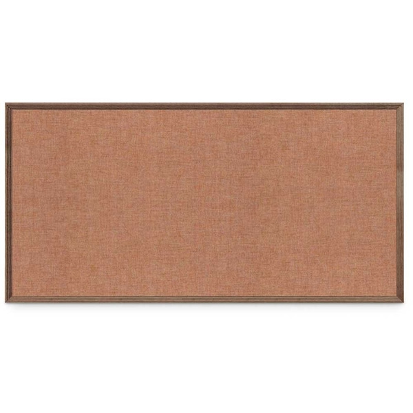 United Visual Products Wood Combo Board, 96"x48", Cherry/Black Porcelain & Forbo UVDECORK9648OAK-CHERRY-BLKPORC-FORBO - main